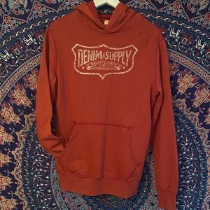 Denim & Supply RL Burnt Orange/Red Thermal Hoodie